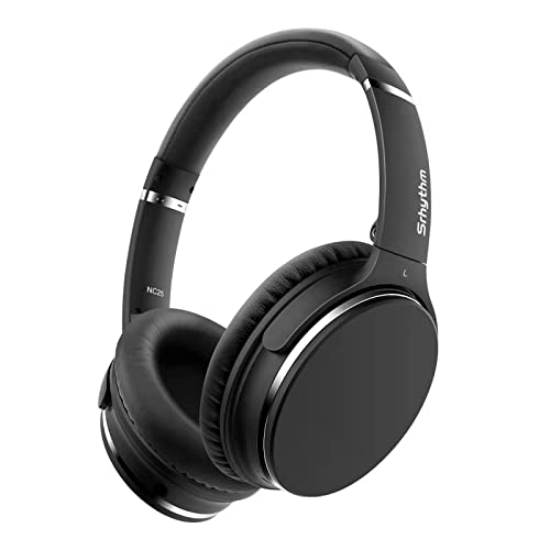 Srhythm NC25 Noise Cancelling Kopfhörer Bluetooth 5.0,Faltbar,Kabellos,Over Ear mit 50h Akkuleistung,Mikro,Sprachanruf,Spielemodus mit Geringer Latenz for Homeoffice