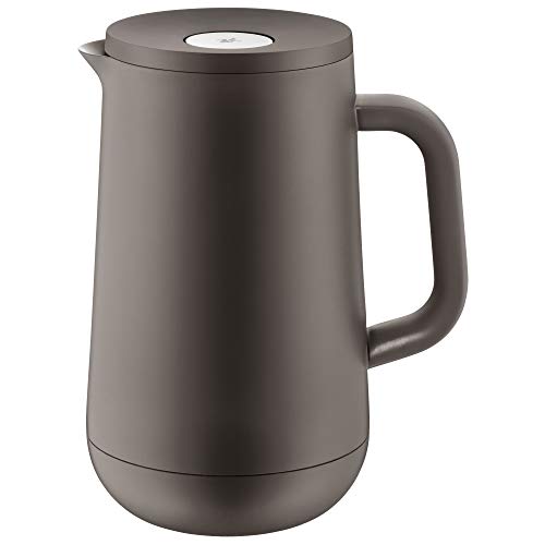 WMF Isolierkanne Thermoskanne IMPULSE anthrazit 1,0l für Tee oder Kaffee Druckverschluss hält Getränke 24h kalt & warm