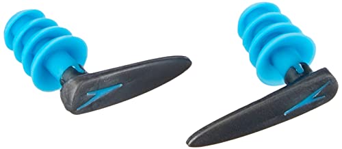 Speedo Biofuse Aquatische Ohrstöpsel, bequeme Passform, ergonomisches Design, Gehörschutz, grau und blau, Größe Erwachsene Unisex