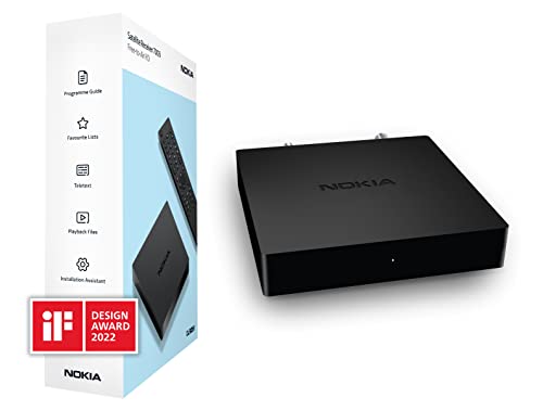 Nokia 7000 Satelliten Receiver, HD, Sat-Receiver, mit Fernbedienung, HDTV, Dolby Digital Plus, HDMI, Scart, USB 2.0, Digitales Audio (koaxial), Set-Top-Box, schwarz