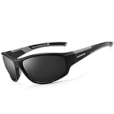 EYEFORE Sonnenbrille-Herren-Damen-Polarisiert Sportbrille Schwarz Fahrerbrille UV400 Schutz