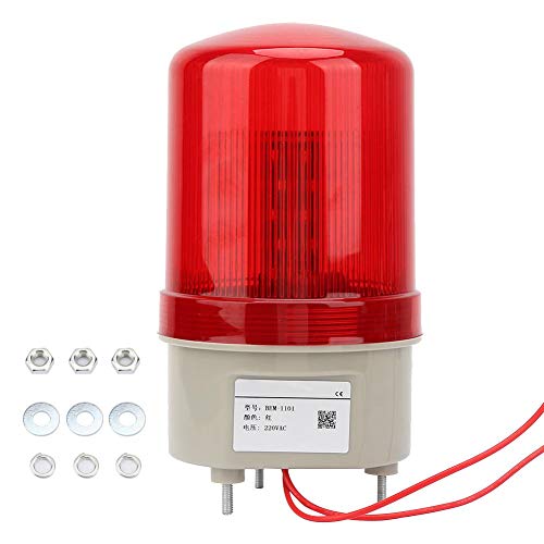 220VAC Rotierendes Blinklicht Rote LED-Warnleuchte Industrielles Signal Warnlampe97mm Durchmesser