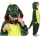 Seawhisper Dinosaurier Drachen Kostüm Kinder 110 116 Jumpsuit Schlafoverall Tier Dino Pyjamas Karneval Kostüm 98 104 122 128 Faschingskostüme