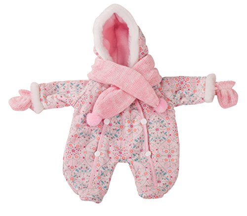 Götz 3402278 Schneeanzug warm eingepackt - Overall-Winterset Puppenbekleidung Gr. S - 3-teiliges Bekleidungs- und Zubehörset für Babypuppen 30-33 cm