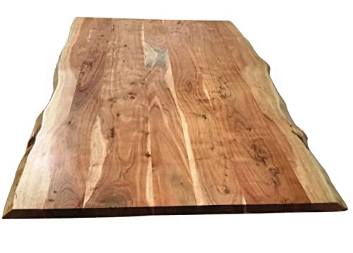 SAM Tischplatte 160x85 cm, Akazie Natur, Baumkante wie gewachsen