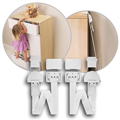 reer Möbel-Kipp-Sicherung, clevere Wand-Befestigung für Möbel, vom schwäbischen Kindersicherheits-Experten