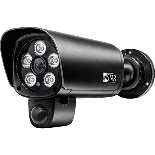 Überwachungskamera IN-9008 Full HD schwarz von INSTAR - wetterfeste Außenkamera - WLAN IP Kamera - Aussen - Alarm - PIR - Bewegungserkennung - Nachtsicht - Weitwinkel - LAN - Wi-Fi - RTSP
