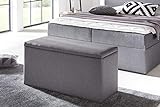 Möbelfreude Doluna Nelli- Sitzbank mit Stauraum Anthrazit 100 x 40 x 55 cm Bettbox Aufbewahrungsbox für Boxspringbetten und Polsterbetten Sitztruhe