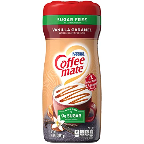 Coffee-Mate Vanilla Caramel, Sugar-Free Powdered Coffee Creamer, Kaffeesahne Pulver - Vanille Karamell - OHNE ZUCKER! aus USA