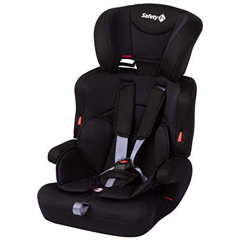 Safety 1st Ever Safe Plus Kindersitz, mitwachsender Gruppe 1/2/3 Autositz mit 5-Punkt-Gurt (9-36 kg), nutzbar ab circa 9 Monate bis circa 12 Jahre, schwarz