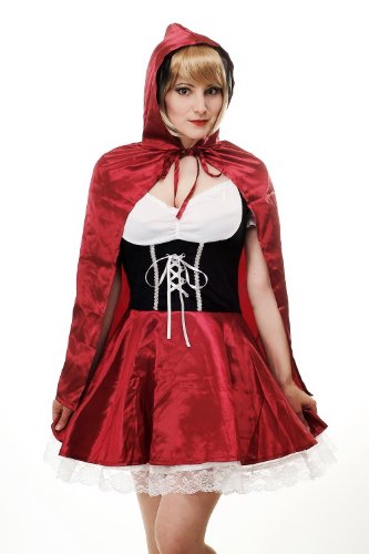 Dress Me Up - L064/36 Kostüm Damen Damenkostüm Sexy Rotkäppchen Red Riding Hood Barock Gothic Lolita Märchen Cosplay Gr. 36 / S