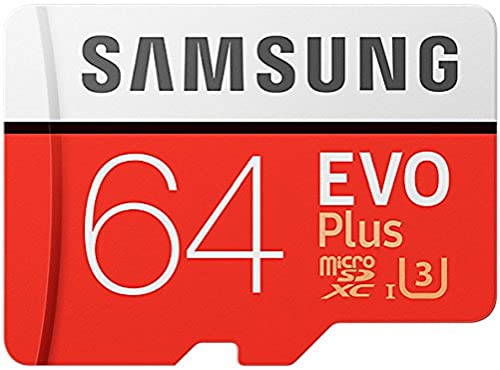 Samsung EVO Plus Micro SDXC 64GB bis zu 100MB/s, Speicherkarte (inkl. SD Adapter) [Amazon Frustfreie Verpackung]