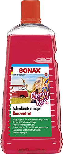 SONAX ScheibenReiniger Konzentrat Cherry Kick (2 l) Sommerrreinigungskonzentrat für die Scheiben- und Scheinwerferwaschanlage | Art-Nr. 03925410