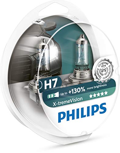 Philips automotive lighting 12972XV+S2 XtremeVision 130 Prozent Scheinwerferlampe H7 Autolampen Halogen Glühlampe, 2 Stück, Twin box