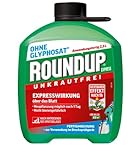 Roundup Express Unkrautfrei, Fertigmischung zur Bekämpfung von Unkräutern und Gräsern, 2,5 Liter Kanister
