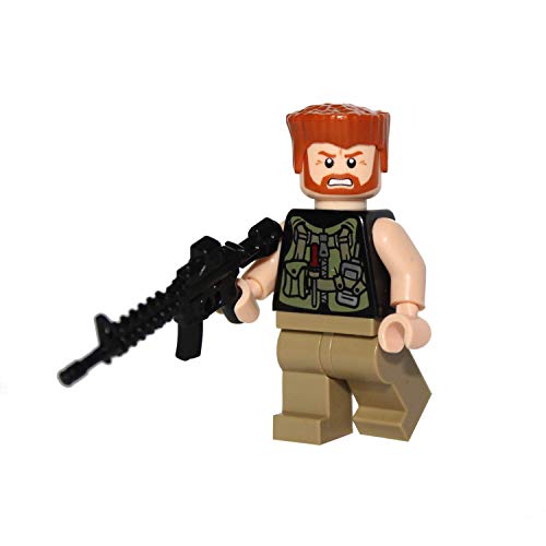 Demonhunter Bricks Maßgefertigt die Walking Dead Abraham Ford mit Maßangefertigte Maschine Pistole, Gürteltasche und Pistole