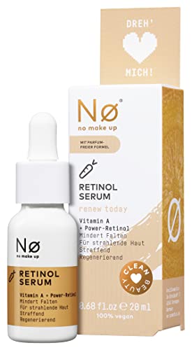 Nø renew tøday Retinol Serum mit Phyto-Squalan und Retinol – hautstraffendes Gesichtsserum für ein glatteres Hautbild und ein geschmeidiges Hautgefühl | 20 ml