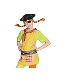 Pippi in Taka-Tuka-Land Piraten Zubehör-Set bestehend aus Hut, Augenklappe, Gürtel, Halstuch