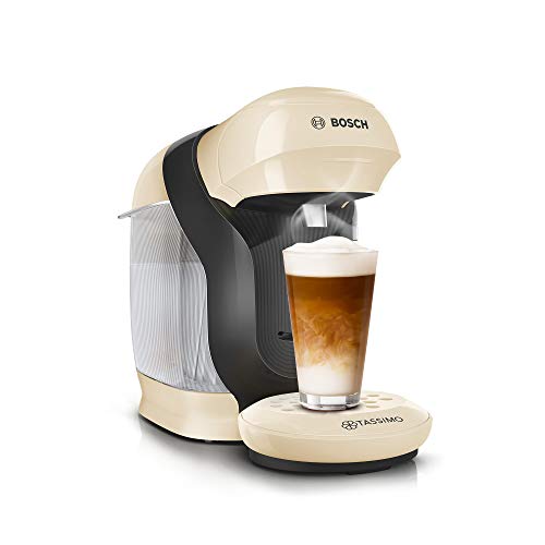 Tassimo Style Kapselmaschine TAS1107 Kaffeemaschine by Bosch, über 70 Getränke, vollautomatisch, geeignet für alle Tassen, platzsparend, 1400 W, creme