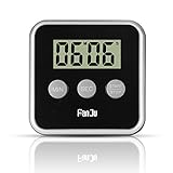 FanJu FJ231 Eieruhr Digital Küchentimer, Kitchen Timer with Big Display/Lauter Alarm/Magnetischer Rückseite/Einklappbarer Ständer/Einfache Bedienung Mini Countdown Alarm