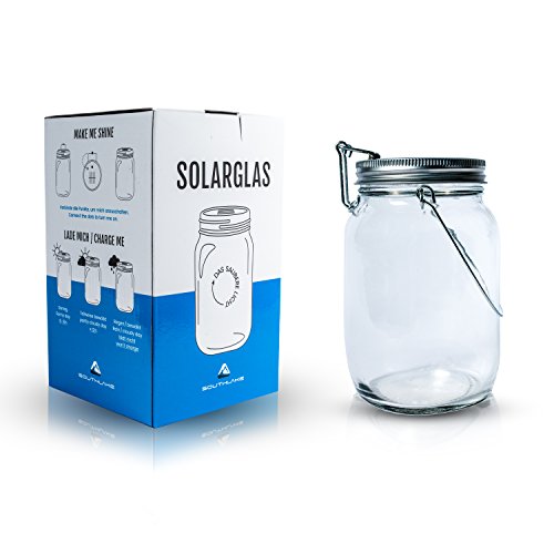 Das saubere Licht – Solarglas von Southlake welches als Solarlampe/Laterne/Solar Sun Jar/Garten-lampe für Balkon oder Garten genutzt wird. Alternative für gewöhnliche Solarleuchte