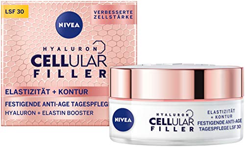 NIVEA Hyaluron Cellular + Elastizität und Kontur Tagespflege, Anti Falten Tagescreme mit LSF 30, festigende Gesichtscreme für gestärkte & elastische Haut
