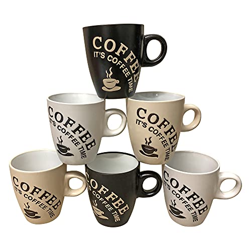 6 Stück Kaffeebecher Coffee Tassen 150 ml aus Keramik Kaffee Becher Tassen 6er