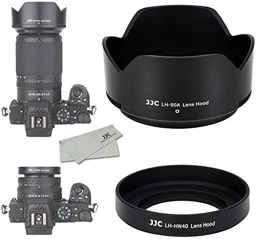 JJC Gegenlichtblende für Nikon Z50 Kamera, Nikkor Z DX 50-250 mm f/4.5-6.3 VR Objektiv & Nikkor Z DX 16-50 mm f/3.5-6.3 VR Objektiv ersetzt HN-40 und HB-90A Gegenlichtblende.