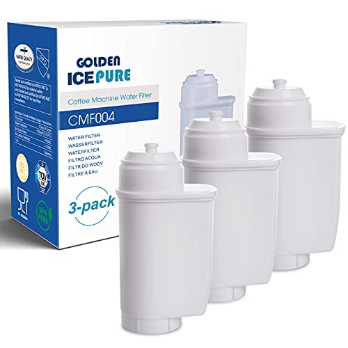 GOLDEN ICEPURE Kaffee Wasserfilter Kompatibel mit Siemens EQ Serie, EQ 6, Siemens TZ70003, TCZ7003, TCZ7033, Brita Intenza, Bosch 12008246 Wasserfilter, BCM8450UC 3 Pack von
