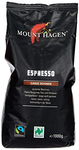 Mount Hagen Bio FT Naturland Espresso, 1kg ganze Bohne