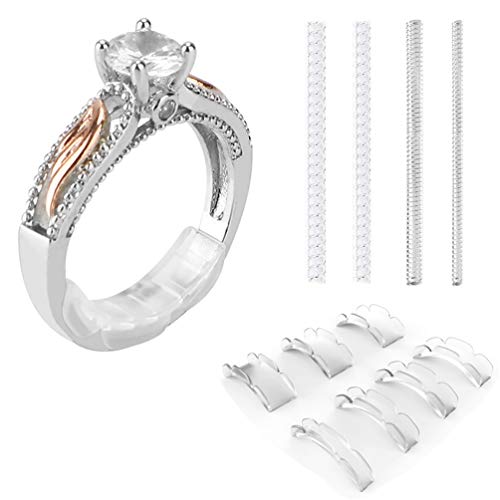 Coopache Unsichtbarer Ringgrößenversteller 2 Stile für lose Ringe - Ring Guard, Ring Sizer, 13 Größen passen fast JEDEN Ring
