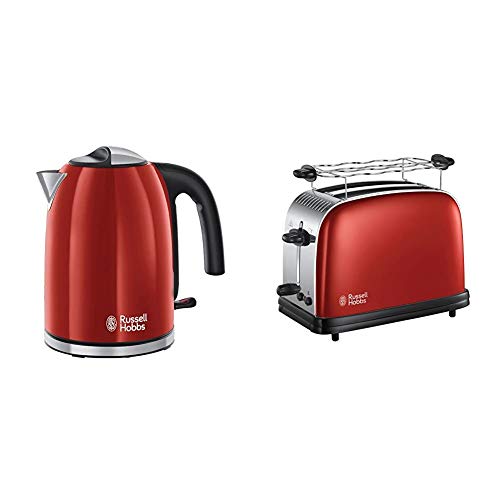 Russell Hobbs Colours Plus+ Flame Red Wasserkocher + Toaster