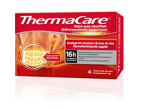 ThermaCare Wärmepflaster bei Schmerzen im unteren Rückenbereich – 8 Stunden konstante Wärme – Box mit 4 Rückenpflastern