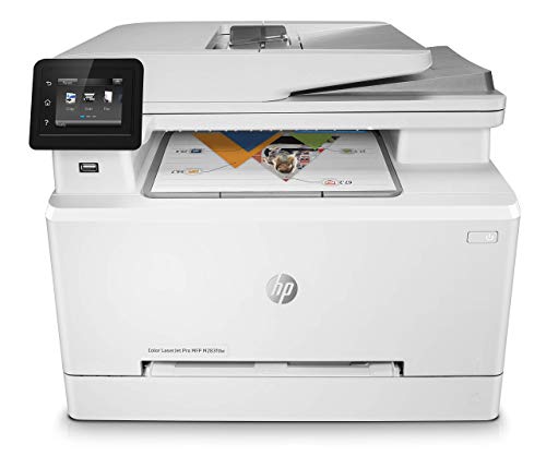 HP Color LaserJet Pro M283fdw Multifunktions-Farblaserdrucker (Drucker, Scanner, Kopierer, Fax, WLAN, LAN, Duplex, Airprint) weiß, 21 Seiten/Min