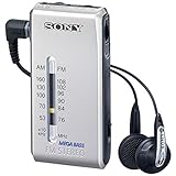 Sony SRF-S84 FM/AM Super Compact Radio Walkman mit Sony MDR Fontopia Ohrmuschel (Silber)