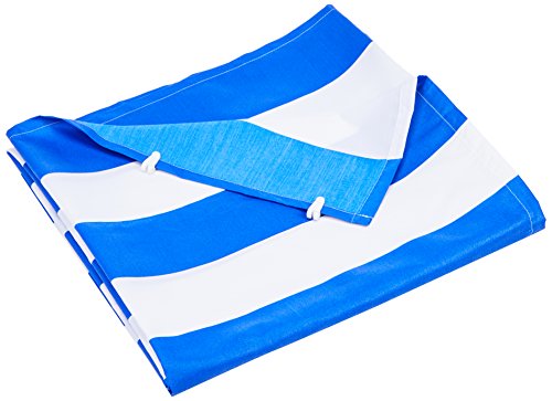 Floracord komplett mit der Seilspanntechnik Universal Senkrecht-Sonnensegel, Blau-weiß, 230x140 cm, 05-77-63-35