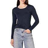 Amazon Essentials Damen Leichter, Langärmeliger Pullover Mit Rundhalsausschnitt (Erhältlich in Übergröße), Marineblau, M