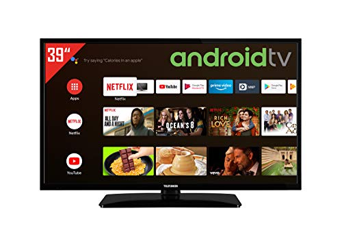 Telefunken D39H500X2CW 39 Zoll Fernseher (Android TV inkl. Prime Video / Netflix, HDR10, HD-ready, Bluetooth), Schwarz
