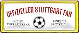 schilderkreis24 - Blechschilder OFFIZIELLER Stuttgart Fan Metallschild für Fußball Begeisterte Deko Artikel Schild Geschenkidee 28x12 cm
