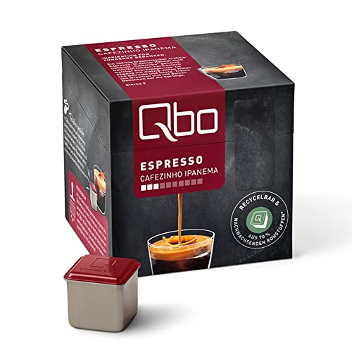Tchibo Qbo Vorratsbox Espresso Cafezinho Ipanema Premium Kaffeekapseln, 216 Stück – 8x 27 Kapseln (Kaffee, mild und malzig-süß), nachhaltig & aus 70% nachwachsenden Rohstoffen