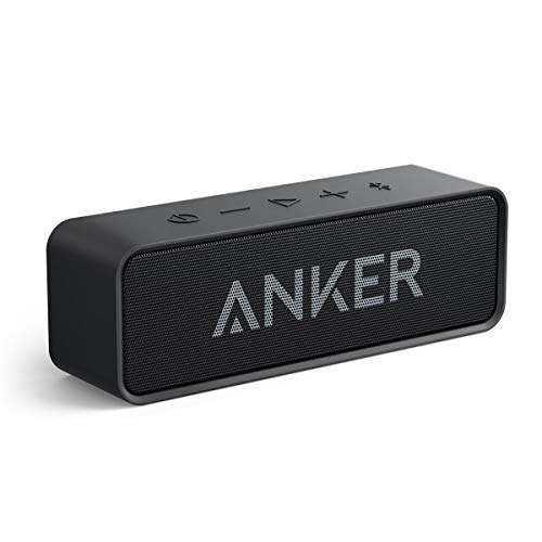 Anker SoundCore Kompakter Bluetooth 4.2 Lautsprecher, 24 Stunden Wiedergabe, Intensiver Bass, Integriertes Mikrofon, kompatibel mit iPhone, iPad, Samsung, Nexus, HTC und mehr (in Schwarz)