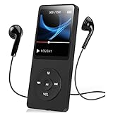MP3-Player mit Bluetooth 5.0, Tragbarer Digitaler HiFi-Musikplayer mit 1,77-Zoll-LCD-Bildschirm, UKW-Radio, Elektrisches Buch, Videowiedergabe (Ohne Speicherkarte)