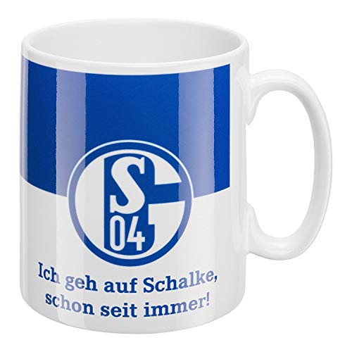 FC Schalke 04 Tasse - Ich GEH auf Schalke - Kaffeebecher, Mug S04 - Plus Lesezeichen I Love Gelsenkirchen