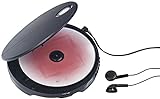 auvisio CD Abspielgerät: Tragbarer CD-Player mit Anti-Shock, Bass Boost und In-Ear-Kopfhörern (Walkman, Portabler CD Player, Spieler Auto)
