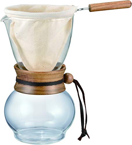 HARIO Kaffeezubereiter, Glas, Holz, farblos,