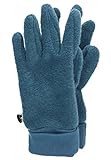 Sterntaler Fleece-Fingerhandschuhe mit elastischem Umschlag, Alter: 10 - 11 Jahre, Größe: 6, Tintenblau melange