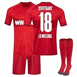 VfB Stuttgart 23/24 Neue Fußball Trikot, Stuttgart Hause/Auswärts Trikot für Kinder Erwachsener, Fussball Trikot Shorts Socken Jungen Herren