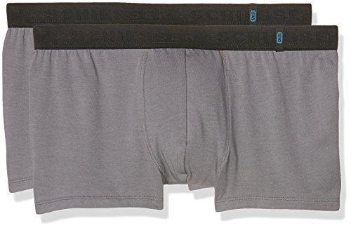 Schiesser Herren Boxershorts 95/5 Shorts, 2er Pack, Grau (Grau 200), XL (Herstellergröße: 7)