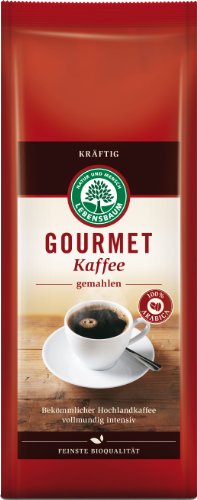 Lebensbaum Gourmet Kaffee, kräftig, gemahlen, 2er Pack (2 x 500 g)