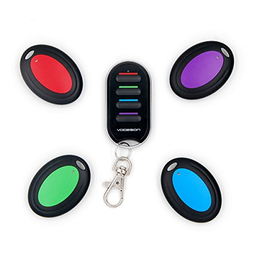 VODESON Schlüsselfinder Wireless Key Finder mit 4 Empfängern RF Item Locator, Item Tracker Support Fernbedienung, Haustier Tracker, Wallet Tracker, Gute Idee für Ihre verlorenen Gegenstände